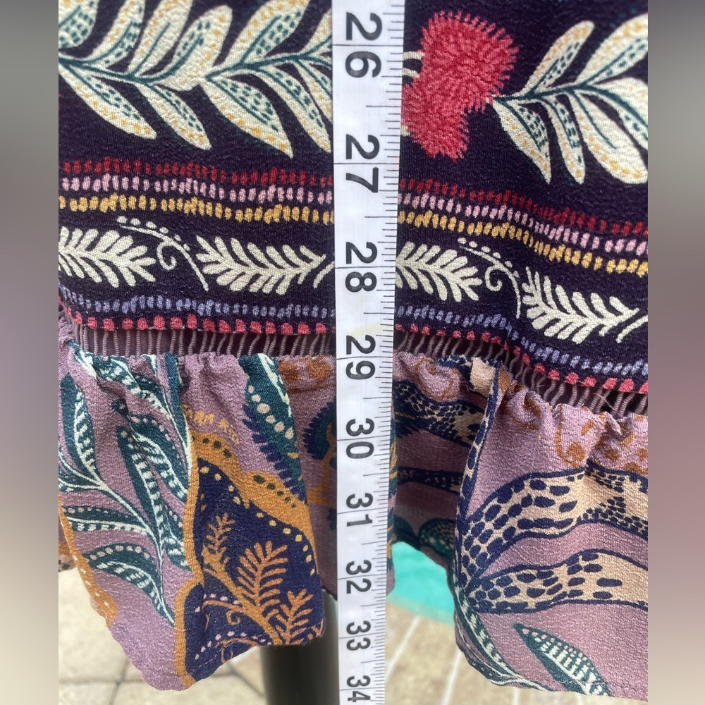 Farm Rio Lavender Wild Nights Long Sleeve Dress - Picture 9 of 11